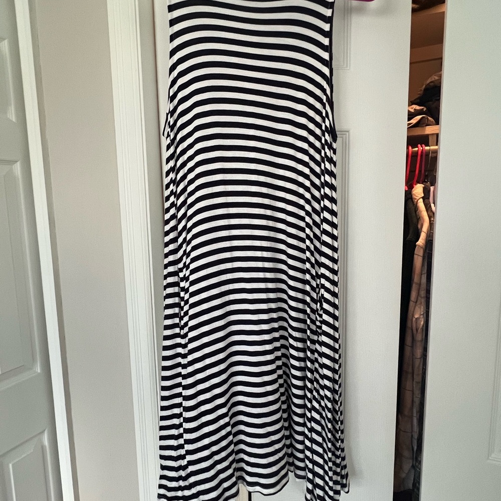 Mudpie Navy and White Striped Dress Size Small